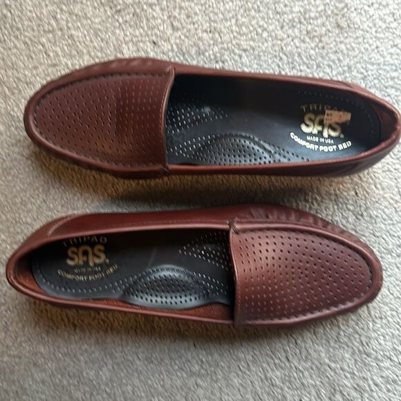 SAS Saavy Leather Loafers in Russet - Picture 7 of 7